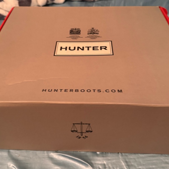 Hunter Women’s Short Dark Blue Flower Pattern Hunter Rain Boots size 9 - Picture 6 of 8